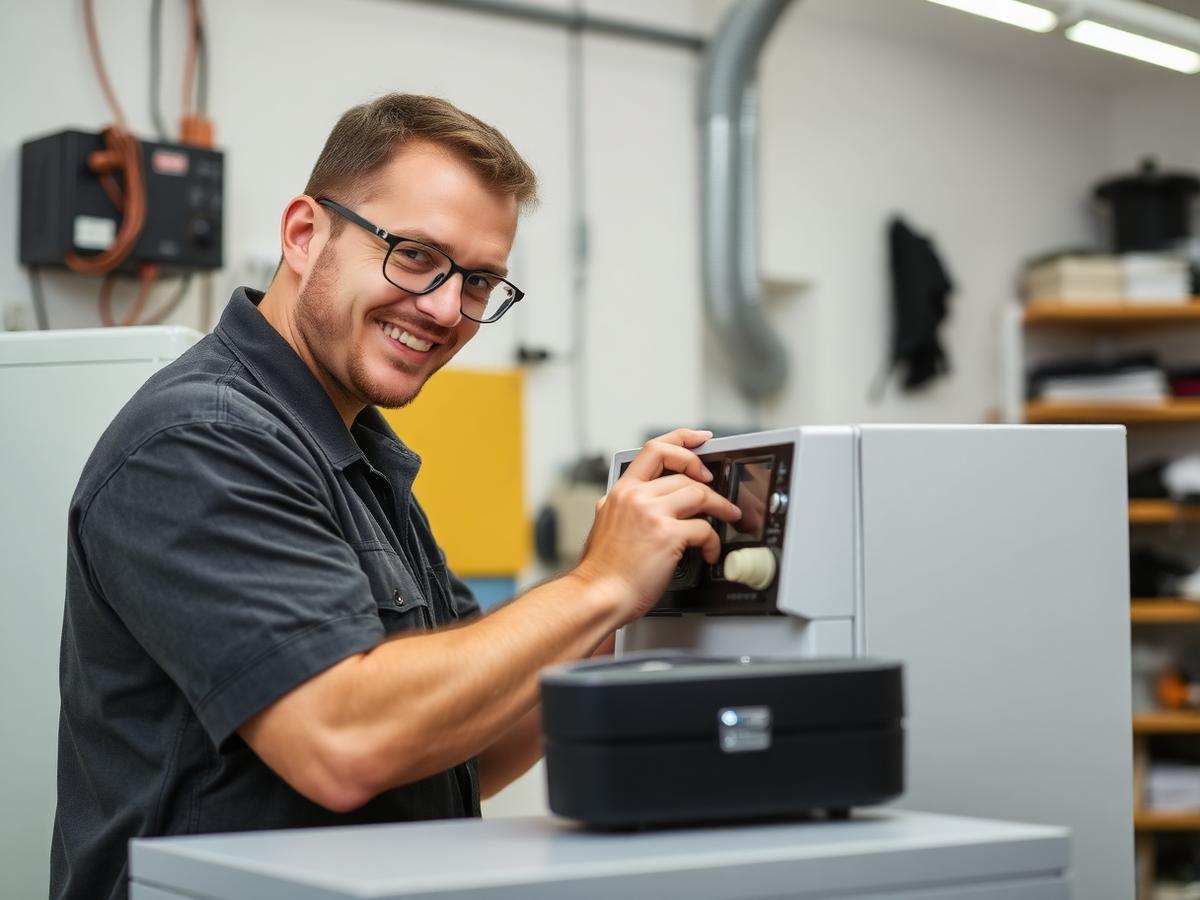 Náš technik při opravě spotřebiče